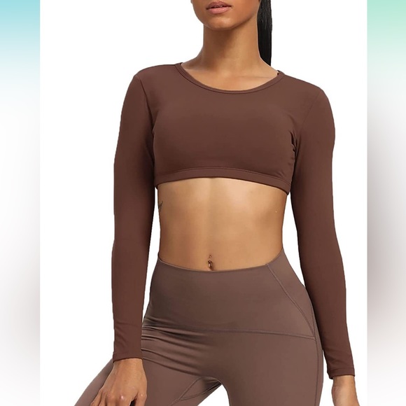 Aoxjox Long Sleeve Crop Top - Picture 1 of 4